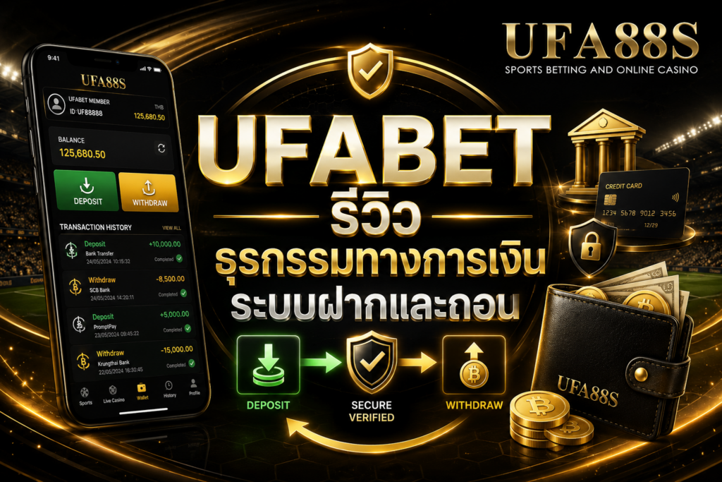 UFABETรีวิว ธุรกรรมทางการเงินระบบฝากและถอน