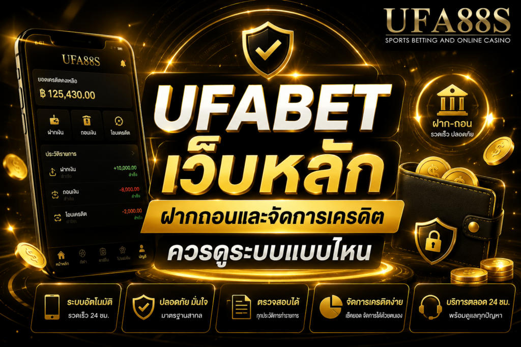UFABETเว็บหลัก ฝากถอนและจัดการเครดิตควรดูระบบแบบไหน
