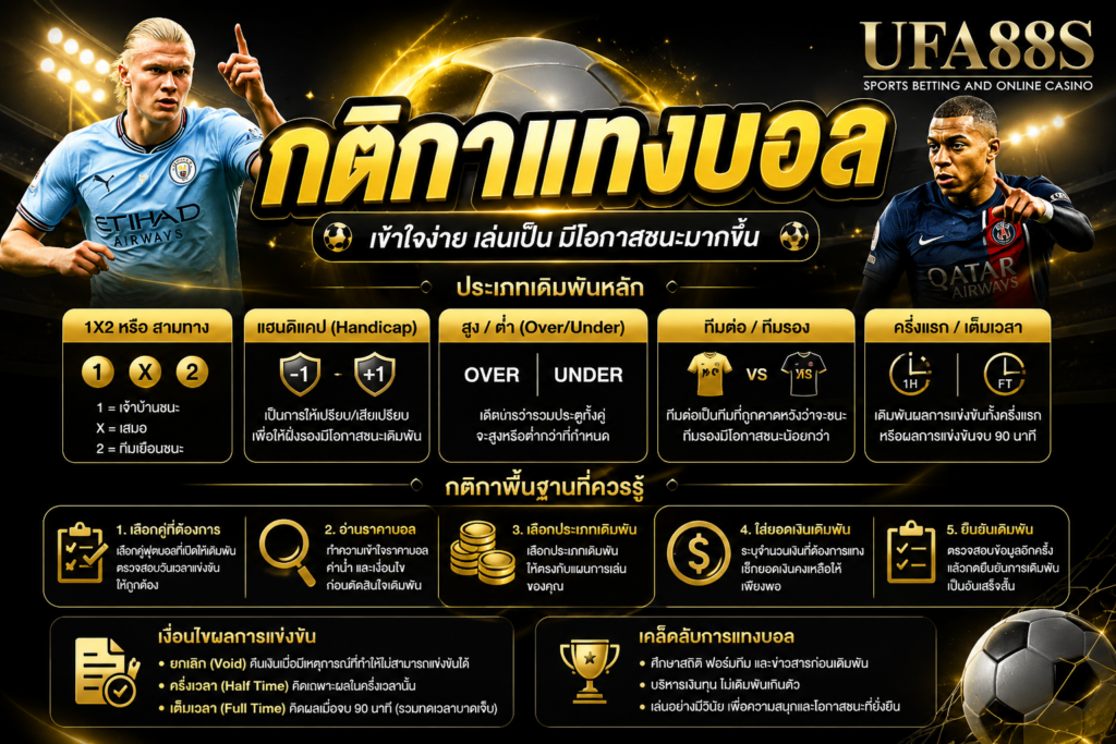 กติกาแทงบอล สำหรับนักแทงบอลมือใหม่ ควรอ่านก่อนเริ่มแทงบอล
