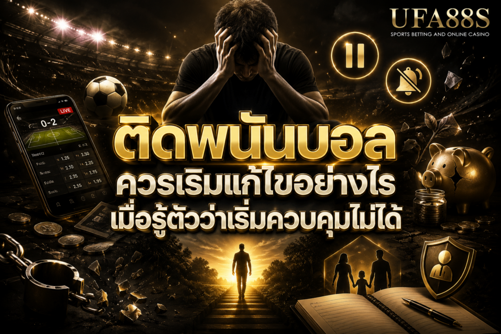 ติดพนันบอลควรเริ่มแก้ไขอย่างไรเมื่อรู้ตัวว่าเริ่มควบคุมไม่ได้