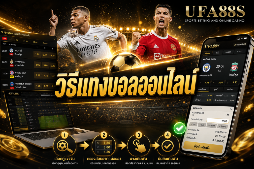วิธีแทงบอลออนไลน์ แทงยังไงให้รวย เริ่มต้นแทงได้ที่นี้