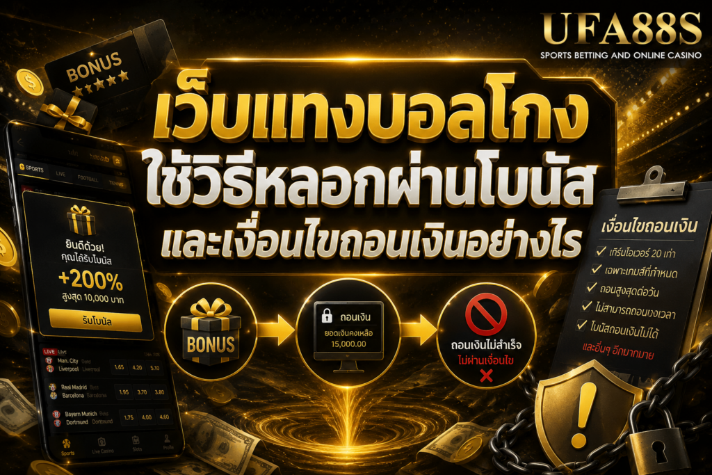 เว็บแทงบอลโกงใช้วิธีหลอกผ่านโบนัสและเงื่อนไขถอนเงินอย่างไร