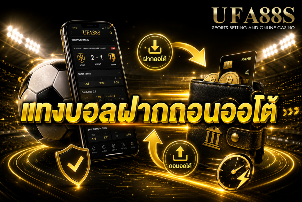 แทงบอลฝากถอนออโต้ ทำรายการภายใน 1 นาที ปลอดภัยแน่นอน100%
