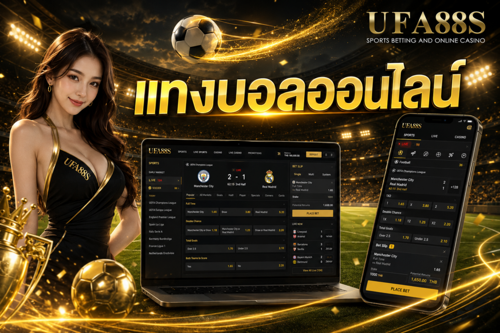 แทงบอลออนไลน์ แทงผ่านมือถือได้ทุกที่ทุกเวลา ขั้นต่ำ 10 บาท