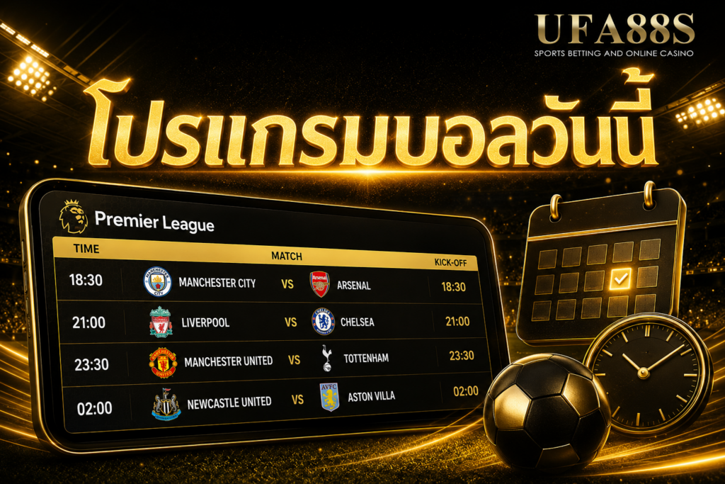 โปรแกรมบอลวันนี้ มีให้ดูหลายลีก ครบจบในที่เดียว