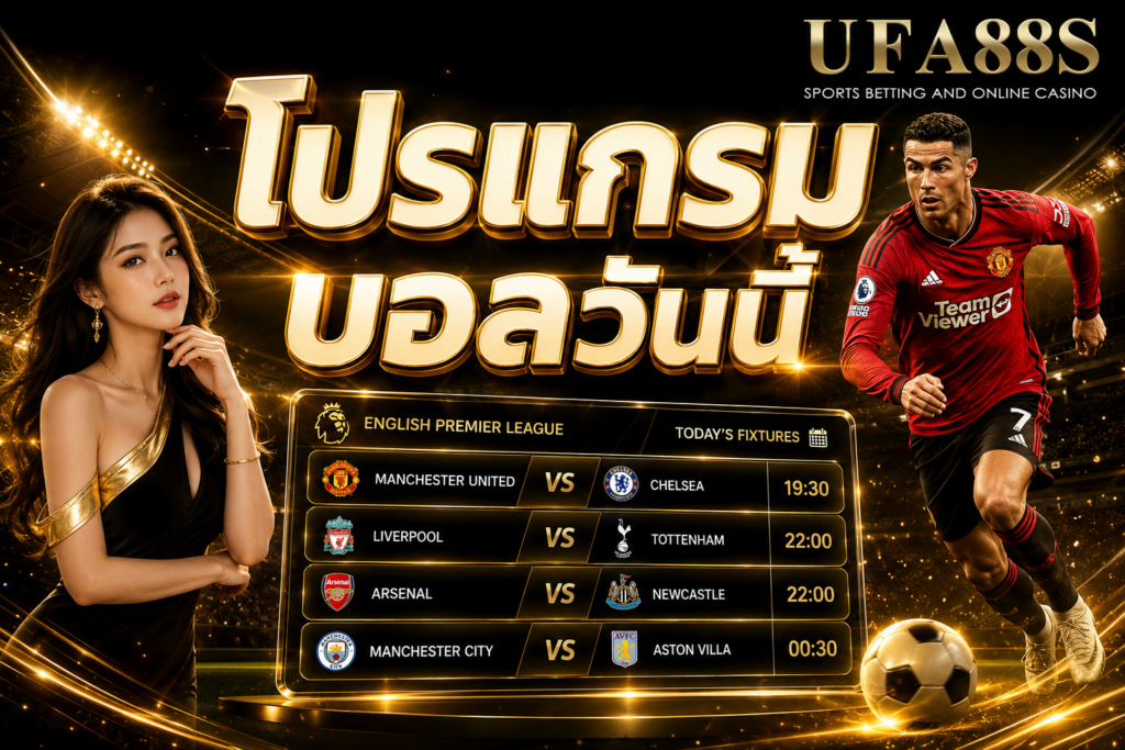 โปรแกรมบอลวันนี้ คู่ไหนเตะกี่ดูได้ที่นี้