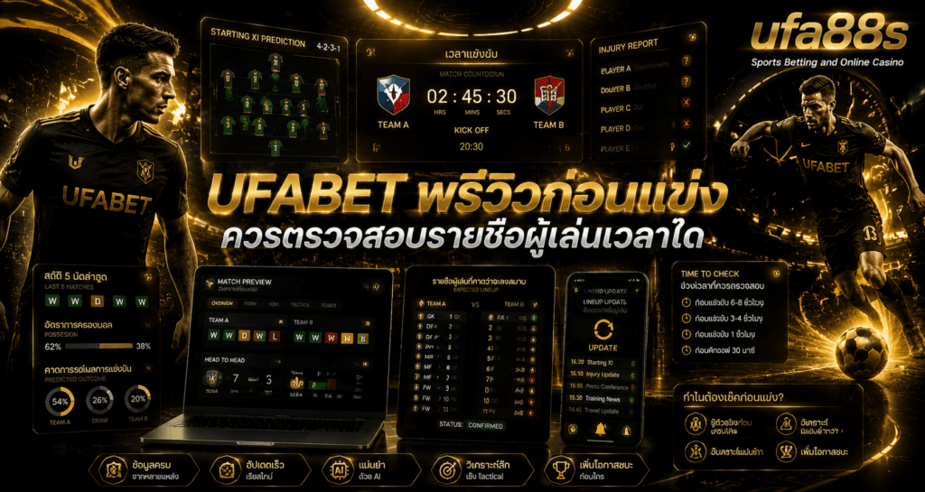 UFABET พรีวิวก่อนแข่ง
