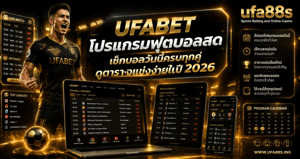 UFABET โปรแกรมฟุตบอลสด