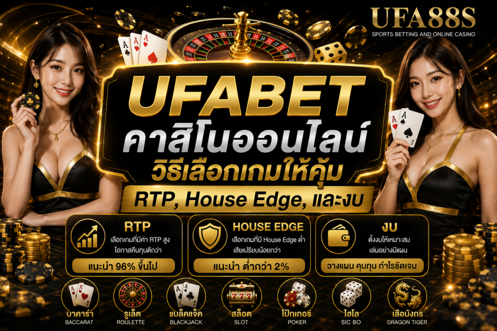 UFABET คาสิโนออนไลน์ วิธีเลือกเกมให้คุ้ม RTP, House Edge, และงบ1