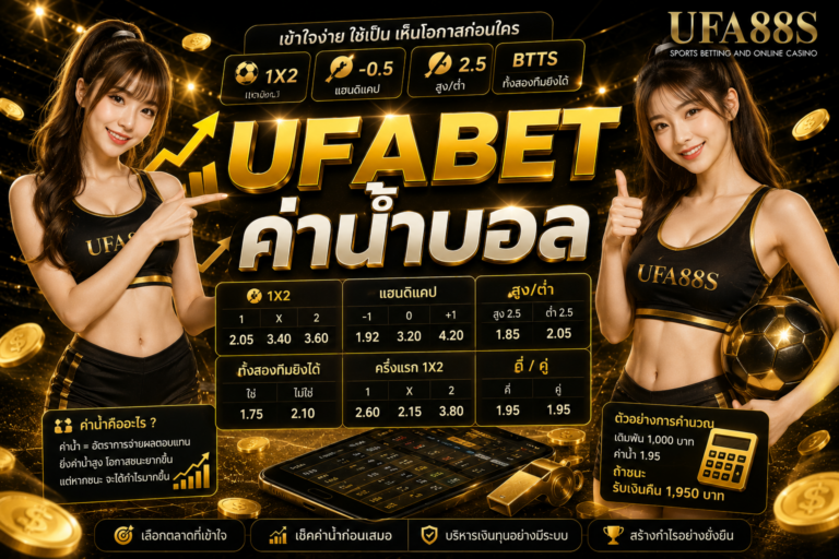 UFABET ค่าน้ำบอล เข้าใจค่าน้ำก่อนกดยืนยันเดิมพัน
