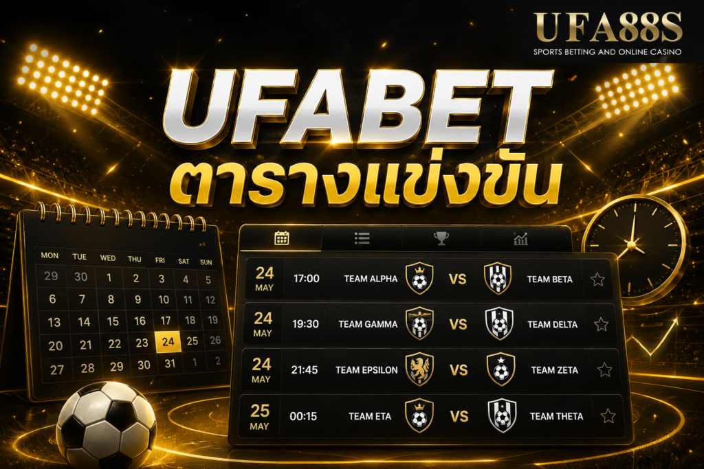 UFABET ตารางแข่งขัน ดูคู่แข่ง เวลาแข่ง และข้อมูลสำคัญ