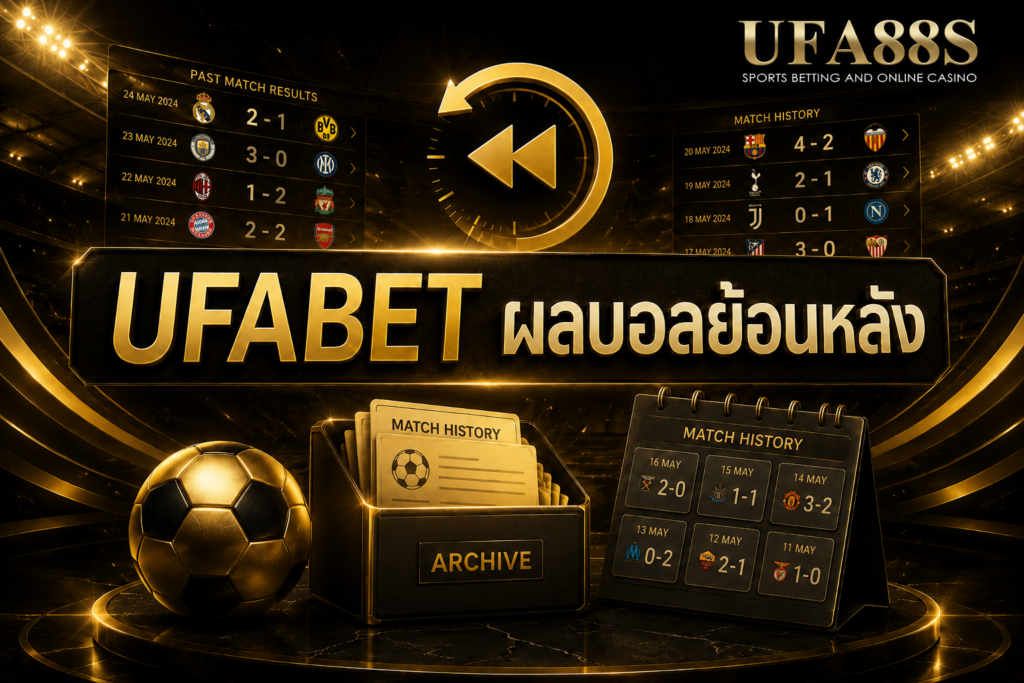 UFABET ผลบอลย้อนหลัง เช็กสถิติผลแข่งก่อนวิเคราะห์บอล