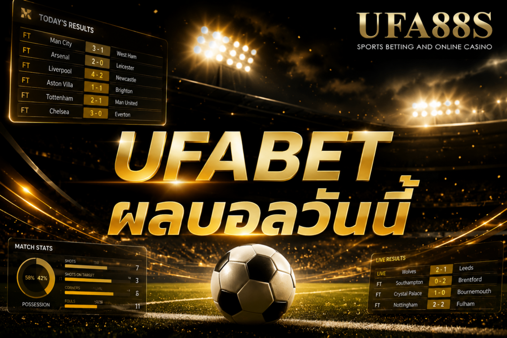 UFABET ผลบอลวันนี้ เช็กผลคู่สำคัญได้ครบในที่เดียว