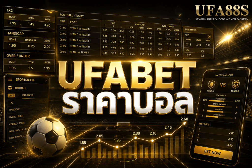 UFABET ราคาบอล เช็กราคาให้ชัดก่อนเลือกคู่
