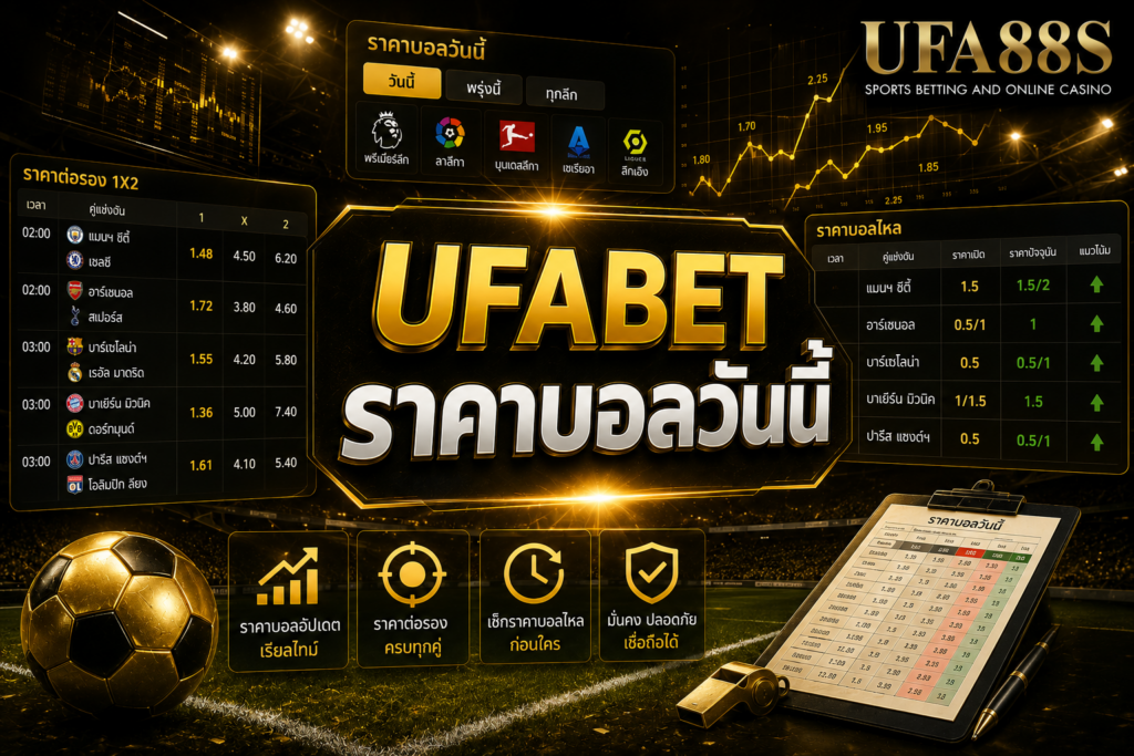 UFABET ราคาบอลวันนี้ ดูราคาและค่าน้ำให้ชัดก่อนตัดสินใจ