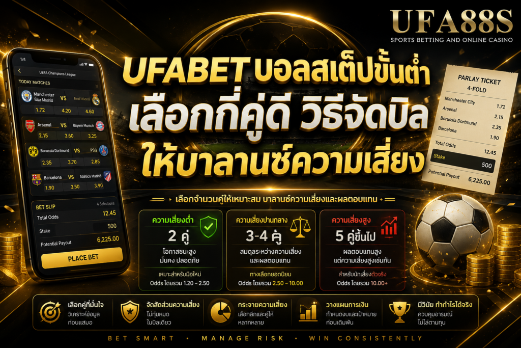 UFABETบอลสเต็ปขั้นต่ำ เลือกกี่คู่ดี วิธีจัดบิลให้บาลานซ์ความเสี่ยง