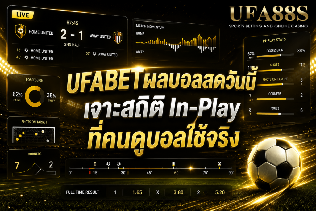 UFABETผลบอลสดวันนี้ เจาะสถิติ In‑Play ที่คนดูบอลใช้จริง