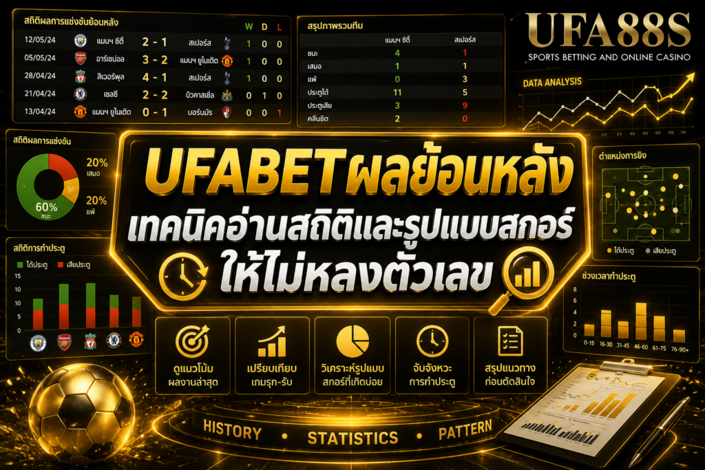 UFABETผลย้อนหลัง เทคนิคอ่านสถิติและรูปแบบสกอร์ให้ไม่หลงตัวเลข