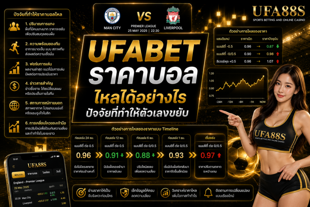 UFABETราคาบอล ไหลได้อย่างไร ปัจจัยที่ทำให้ตัวเลขขยับ