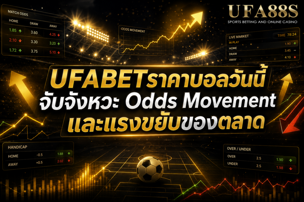 UFABETราคาบอลวันนี้ จับจังหวะ Odds Movement และแรงขยับของตลาด
