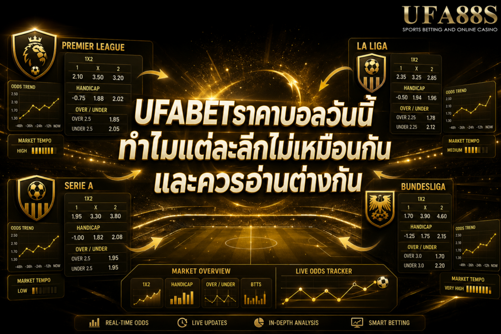 UFABETราคาบอลวันนี้ ทำไมแต่ละลีกไม่เหมือนกัน และควรอ่านต่างกัน