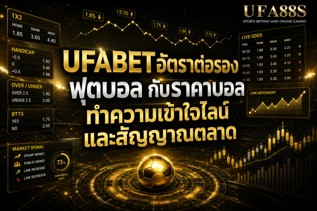 UFABETอัตราต่อรองฟุตบอล กับราคาบอล ทำความเข้าใจไลน์และสัญญาณตลาด