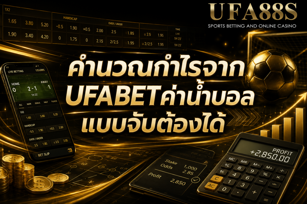 คำนวณกำไรจาก UFABETค่าน้ำบอล แบบจับต้องได้