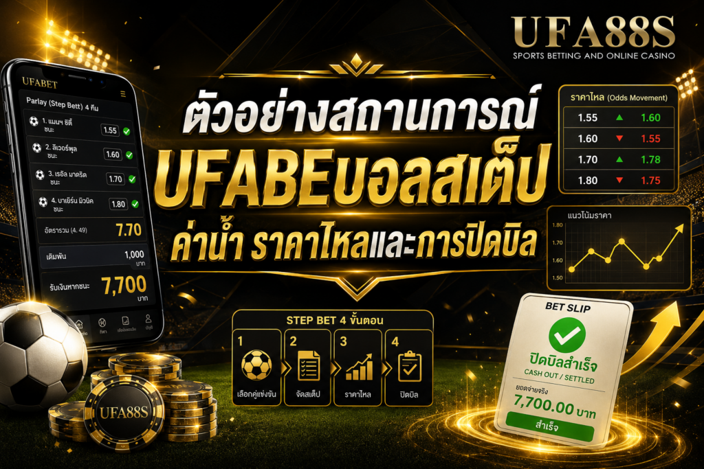 ตัวอย่างสถานการณ์ UFABETบอลสเต็ปค่าน้ำ ราคาไหลและการปิดบิล