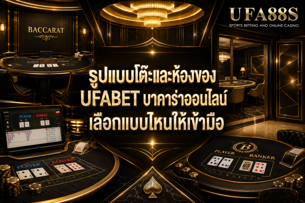 รูปแบบโต๊ะและห้องของUFABET บาคาร่าออนไลน์ เลือกแบบไหนให้เข้ามือ
