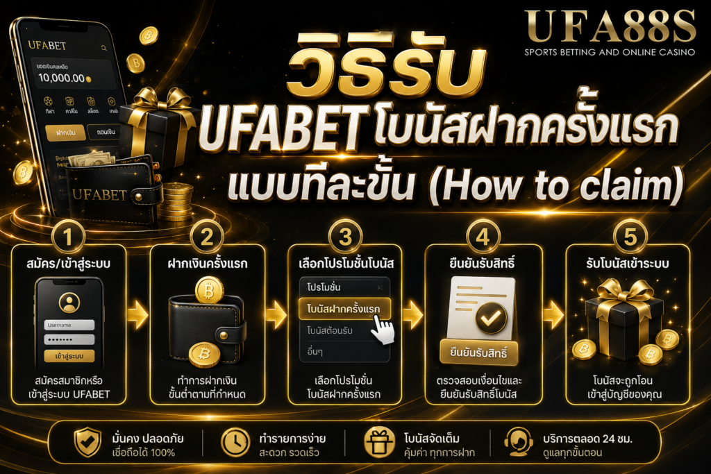 วิธีรับ UFABETโบนัสฝากครั้งแรก แบบทีละขั้น (How to claim)