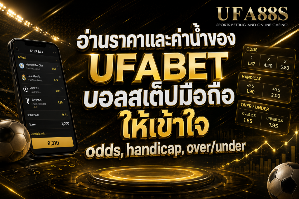 อ่านราคาและค่าน้ำของUFABET บอลสเต็ปมือถือ ให้เข้าใจ odds, handicap, over under