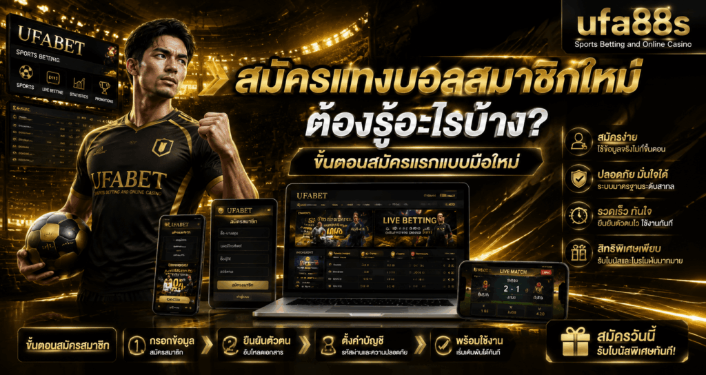 สมัครแทงบอลสมาชิกใหม่