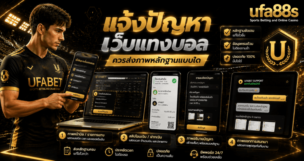 แจ้งปัญหาเว็บแทงบอล