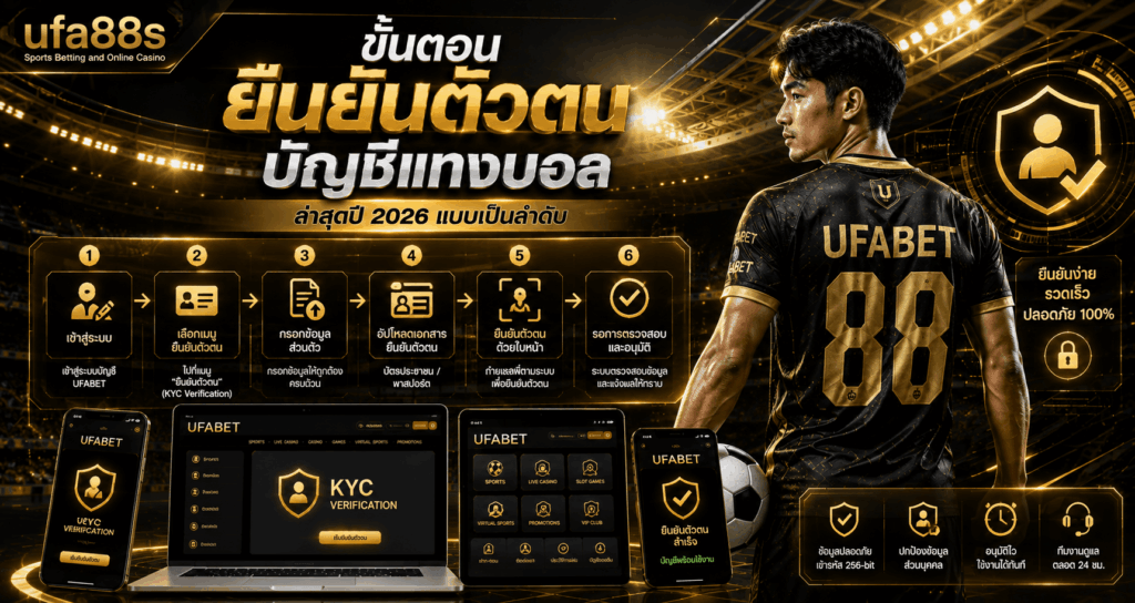 ยืนยันตัวตนบัญชีแทงบอล