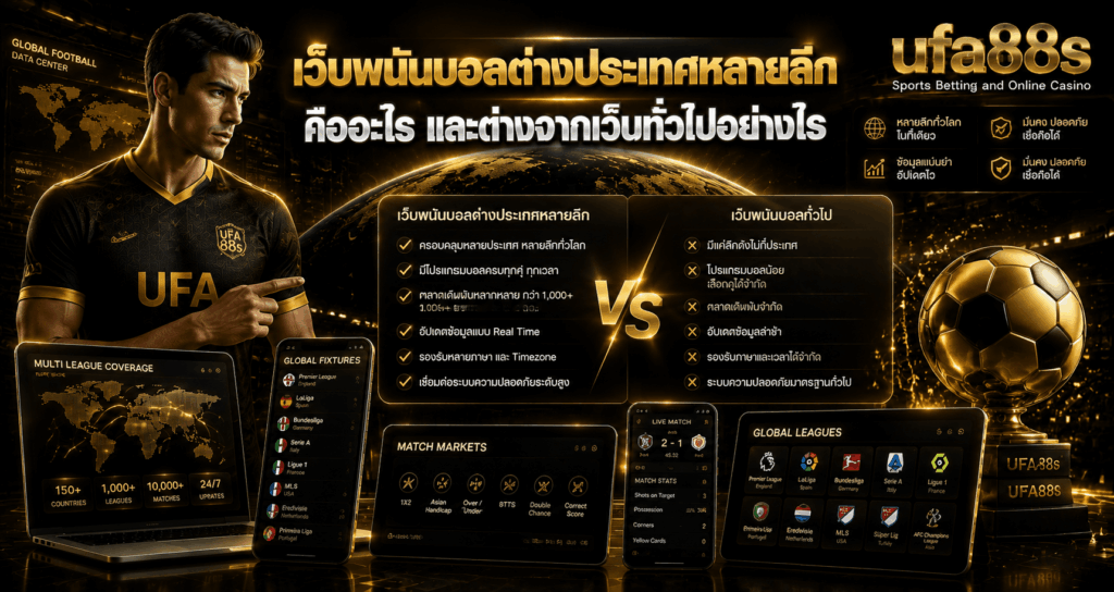 เว็บพนันบอลต่างประเทศหลายลีก