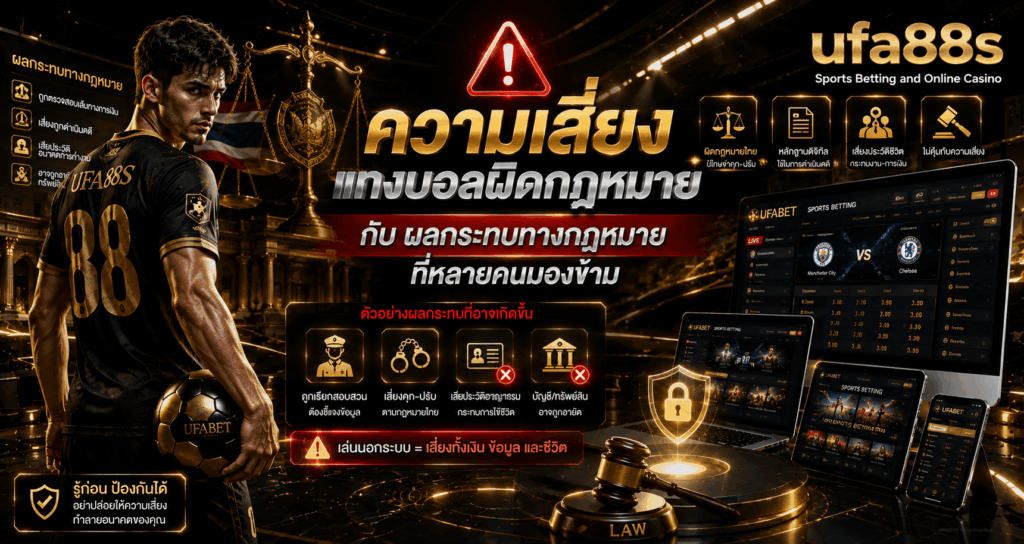 ความเสี่ยงแทงบอลผิดกฎหมาย