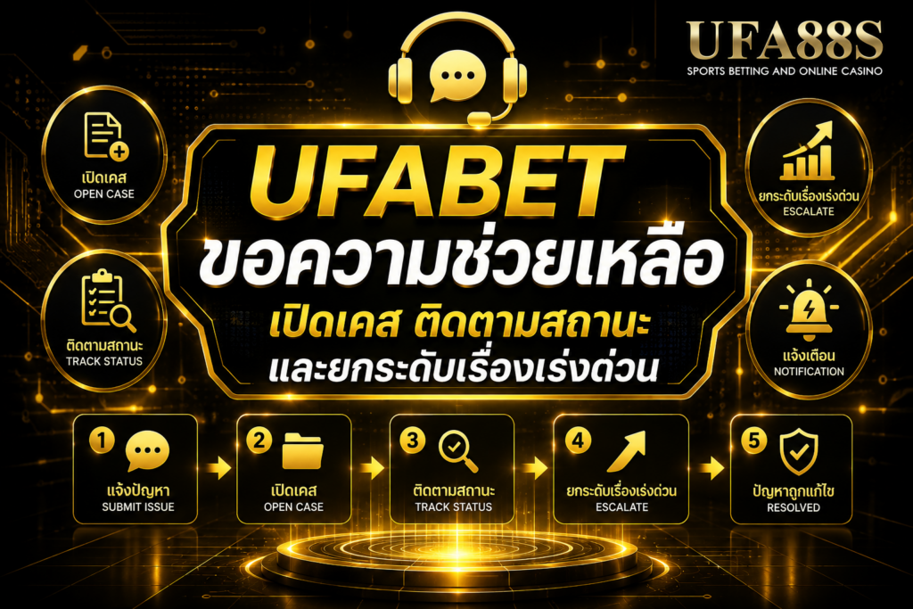 UFABETขอความช่วยเหลือ เปิดเคส ติดตามสถานะ และยกระดับเรื่องเร่งด่วน