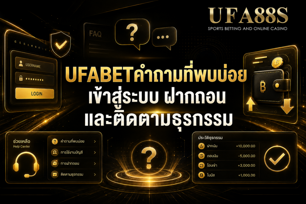 UFABETคำถามที่พบบ่อย เข้าสู่ระบบ ฝากถอน และติดตามธุรกรรม