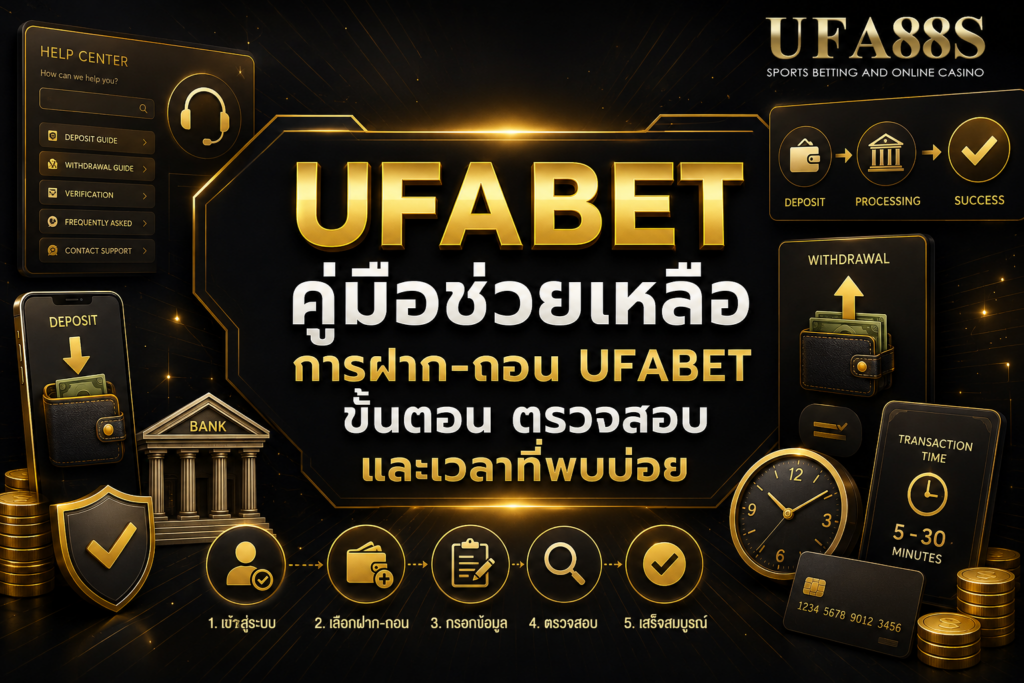 UFABETคู่มือช่วยเหลือ การฝาก-ถอน UFABET ขั้นตอน ตรวจสอบ และเวลาที่พบบ่อย