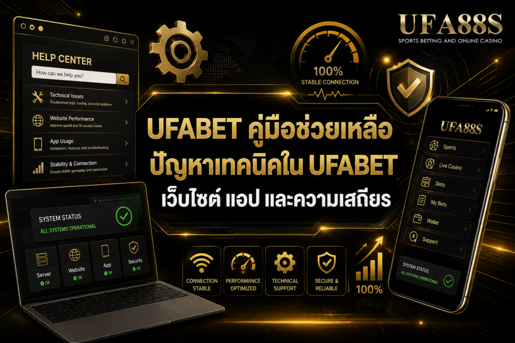 UFABETคู่มือช่วยเหลือ ปัญหาเทคนิคใน UFABET เว็บไซต์ แอป และความเสถียร