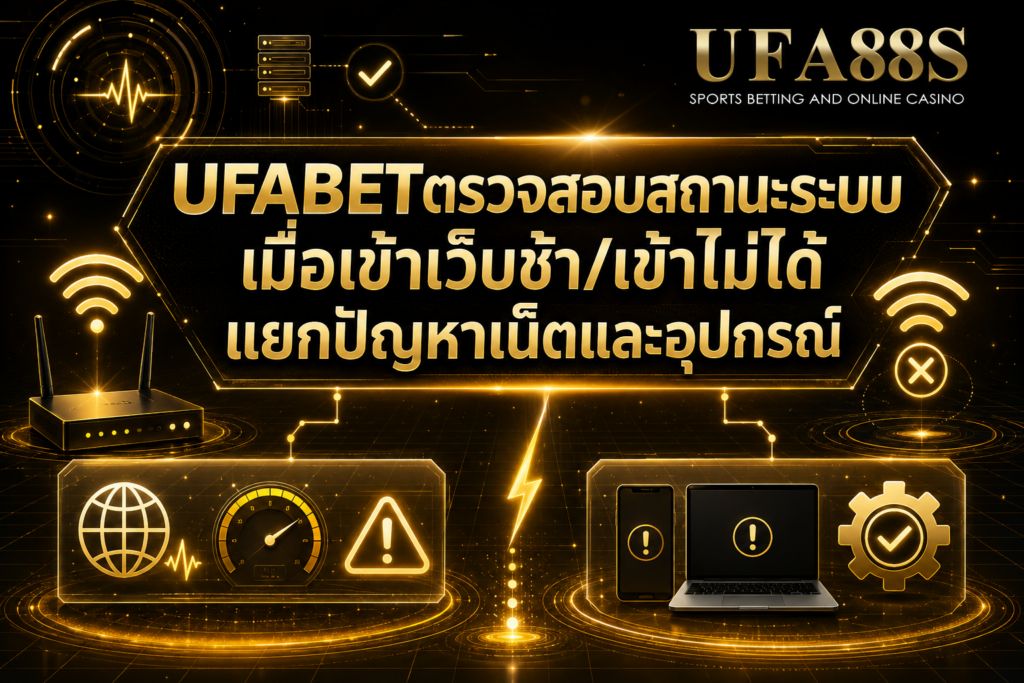 UFABETตรวจสอบสถานะระบบ เมื่อเข้าเว็บช้า เข้าไม่ได้ แยกปัญหาเน็ตและอุปกรณ์