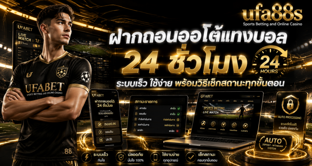 ฝากถอนออโต้แทงบอล 24 ชั่วโมง