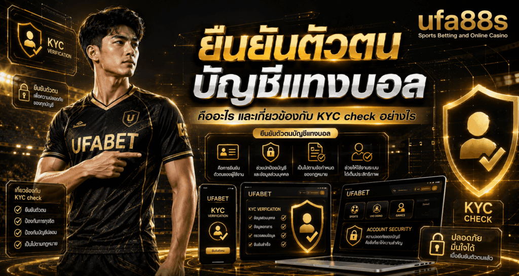 ยืนยันตัวตนบัญชีแทงบอล