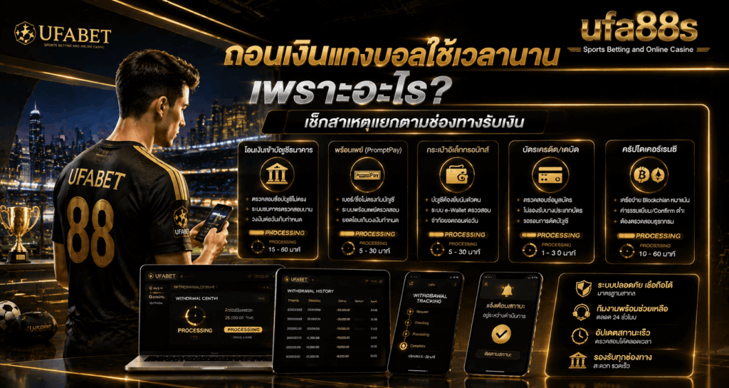 ถอนเงินแทงบอลใช้เวลานาน