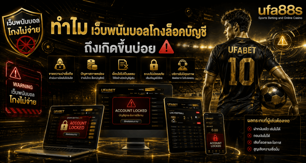 เว็บพนันบอลโกงล็อคบัญชี