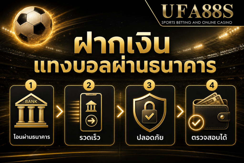 ฝากเงินแทงบอลผ่านธนาคาร เช็กขั้นตอนก่อนทำรายการ