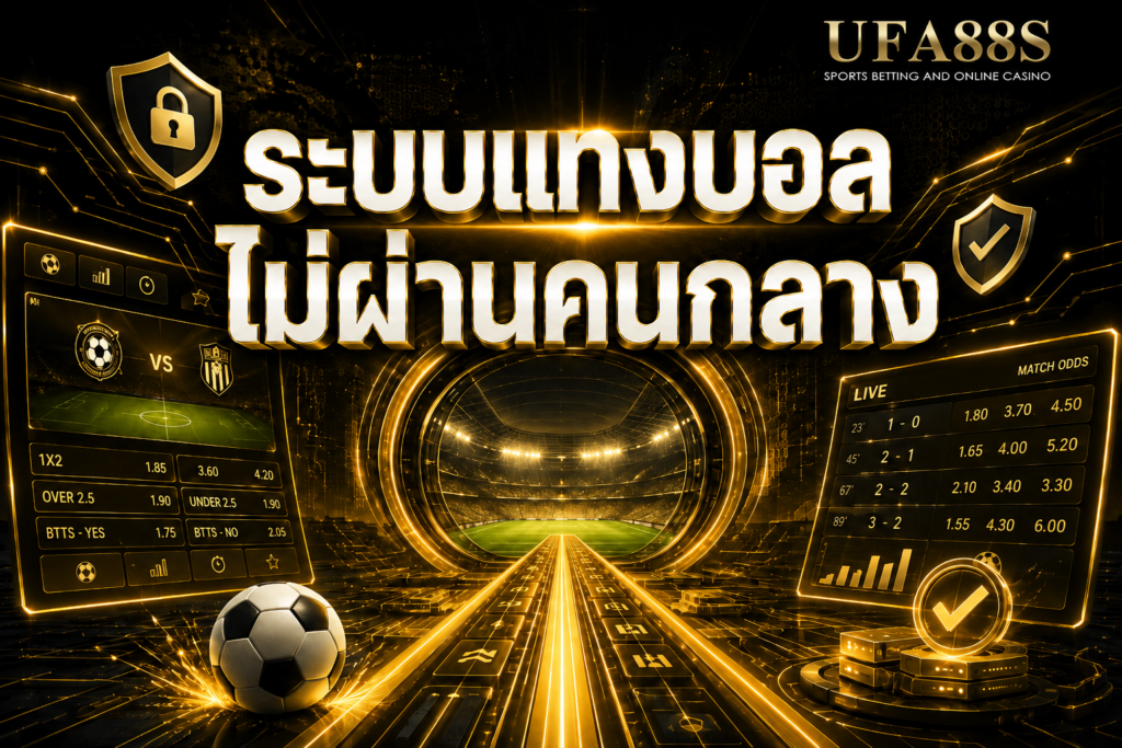 ระบบแทงบอลไม่ผ่านคนกลาง ฝากถอนและจัดการบัญชีได้สะดวก