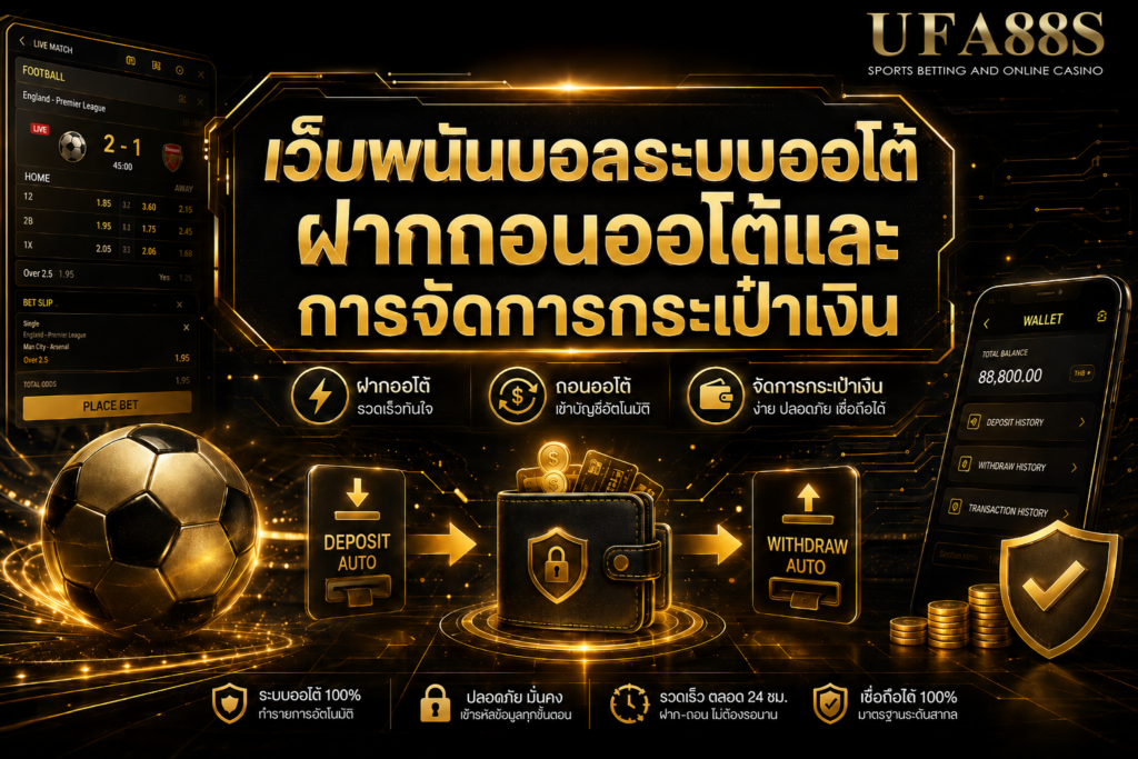 เว็บพนันบอลระบบออโต้ฝากถอนออโต้และการจัดการกระเป๋าเงิน