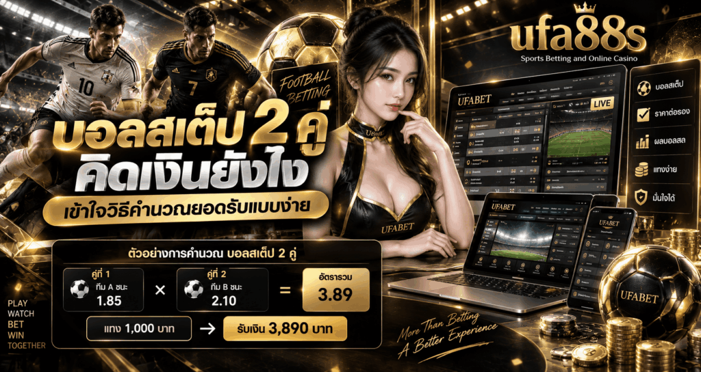 บอลสเต็ป 2 คู่ คิดเงินยังไง