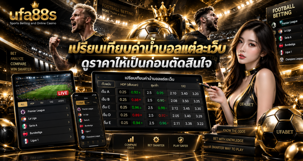 เปรียบเทียบค่าน้ำบอลแต่ละเว็บ